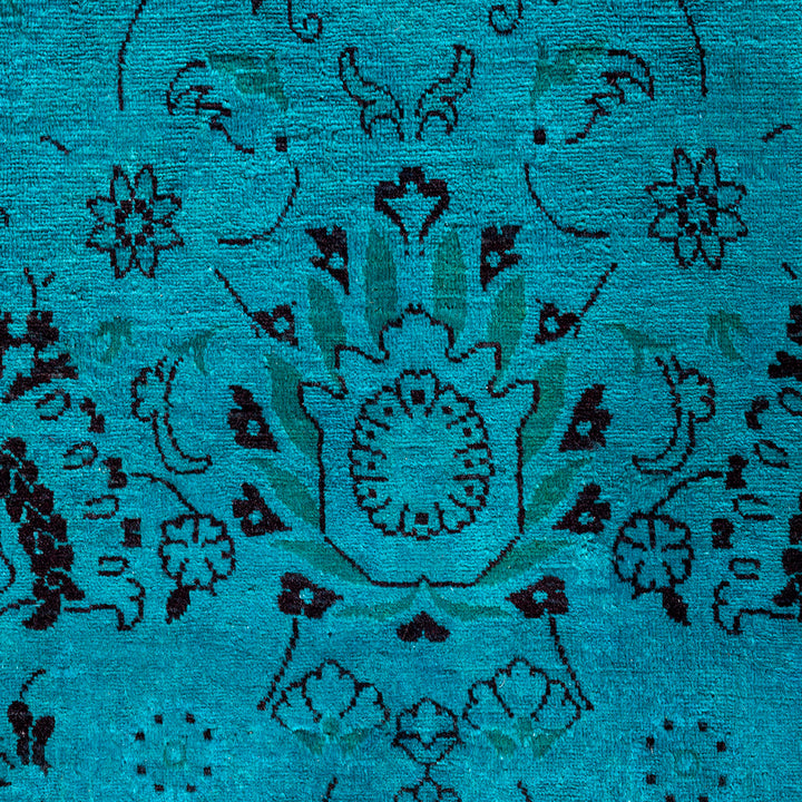 Overdyed Wool Rug - 4'1" x 6'2"