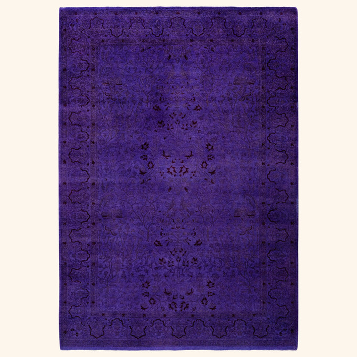 Overdyed Wool Rug - 4'2" x 5'10"