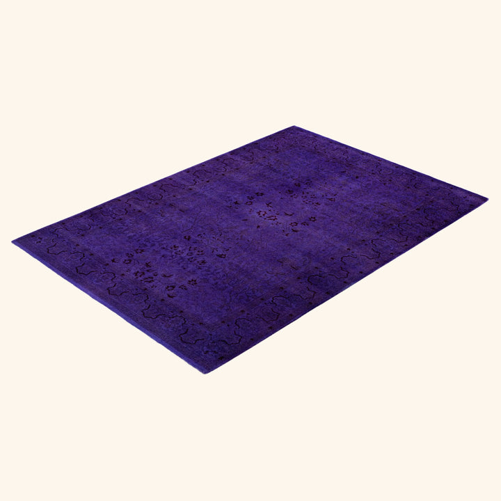 Overdyed Wool Rug - 4'2" x 5'10"