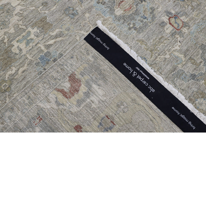 Light Grey Antique Revival Wool Rug - 11'11" x 14'10"