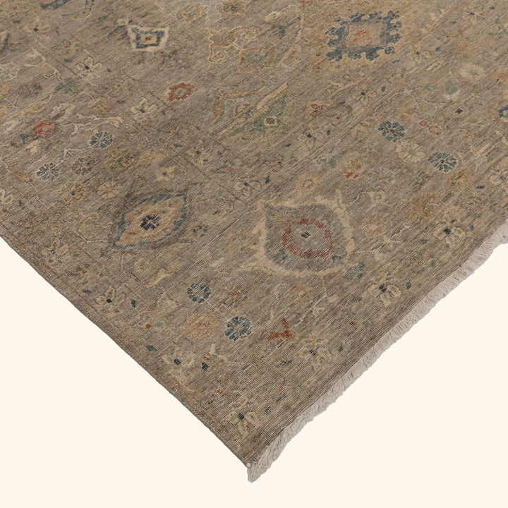 Light Grey Antique Revival Wool Rug - 8'11" x 12'3"