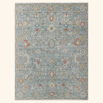 Light Blue Antique Revival Wool Rug - 7'9" x 9'10"