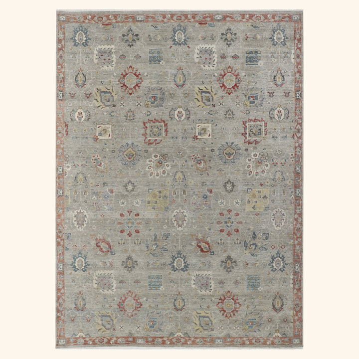 Grey Antique Revival Wool Rug 8'10" x 12'2"