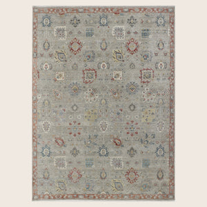 Grey Antique Revival Wool Rug 8'10" x 12'2"