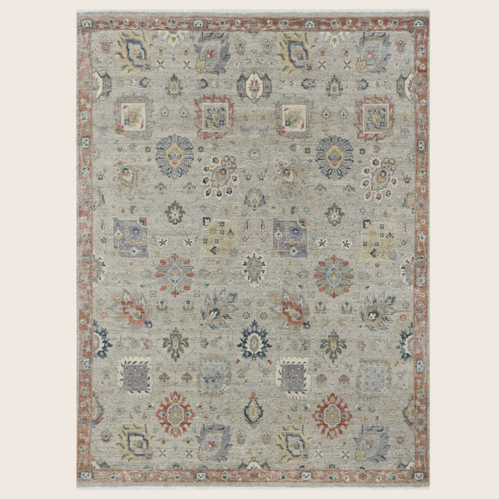Grey Antique Revival Wool Rug 7'7" x 9'8"