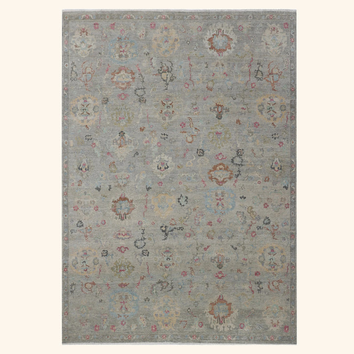Grey Antique Revival Wool Rug - 8'8" x 11'10"
