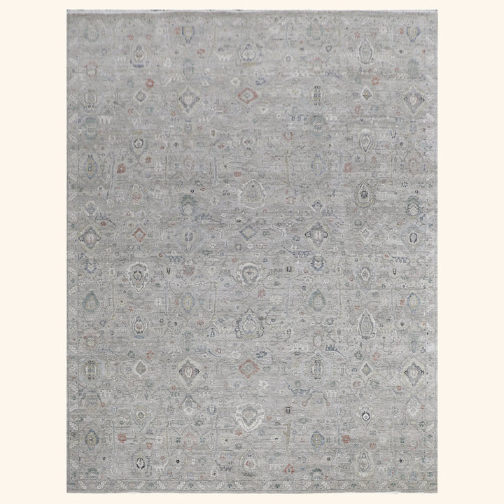 Light Grey Antique Revival Wool Rug - 12'11" x 17'11"