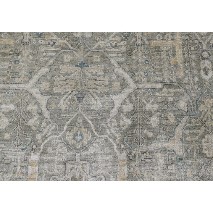 Grey Antique Revival Silk Rug - 8'11" x 12'3"
