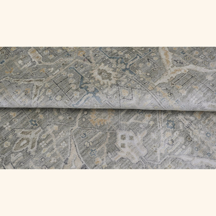 Grey Antique Revival Silk Rug - 8'11" x 12'3"