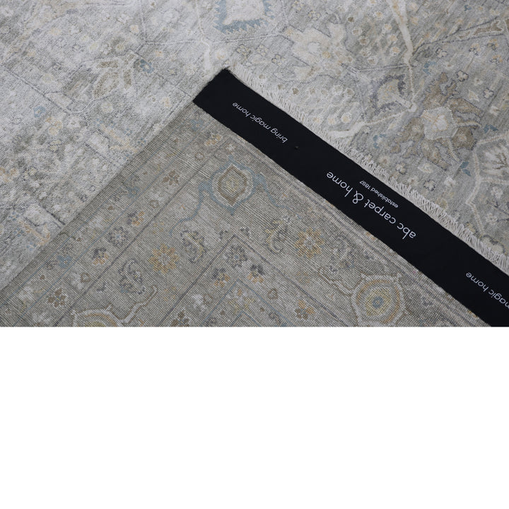 Grey Antique Revival Silk Rug - 8'11" x 12'3"