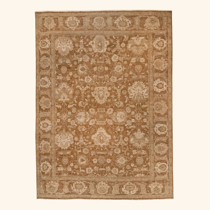 Brown Antique Revival Wool Rug - 8'11" x 12'1"