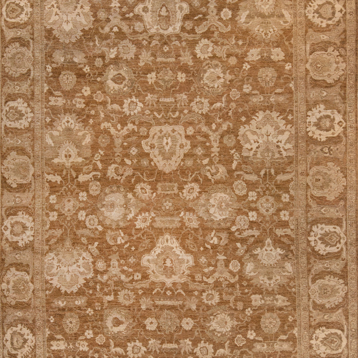 Brown Antique Revival Wool Rug - 8'11" x 12'1"