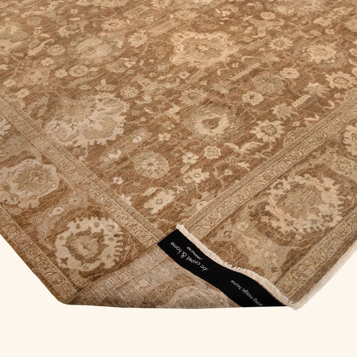 Brown Antique Revival Wool Rug - 8'11" x 12'1"