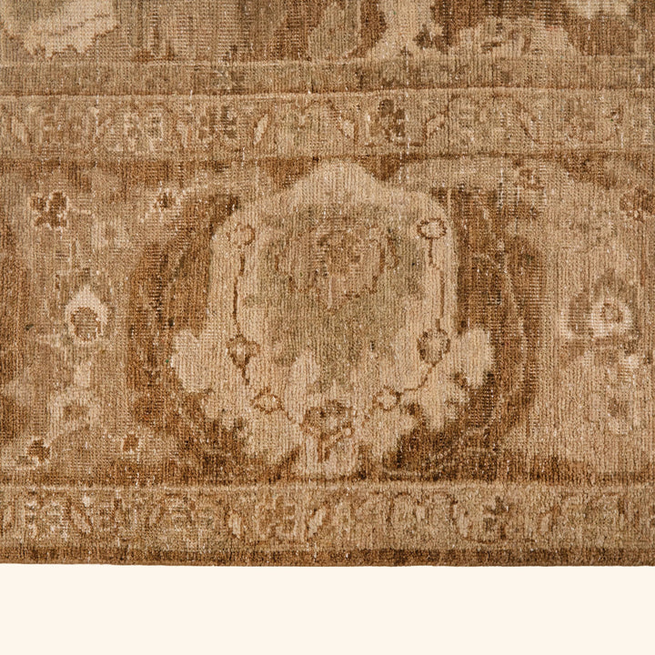 Brown Antique Revival Wool Rug - 8'11" x 12'1"
