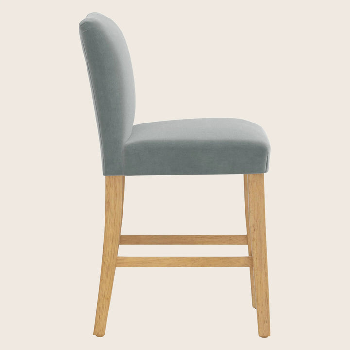 Kristy Counter Stool One Size / Performance Velvet Lichen
