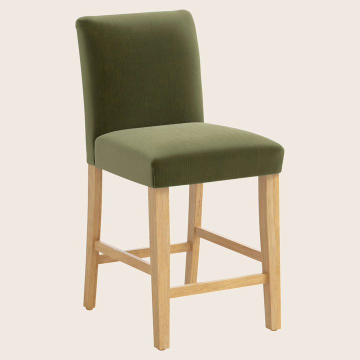 Kristy Counter Stool One Size / Performance Velvet Moss