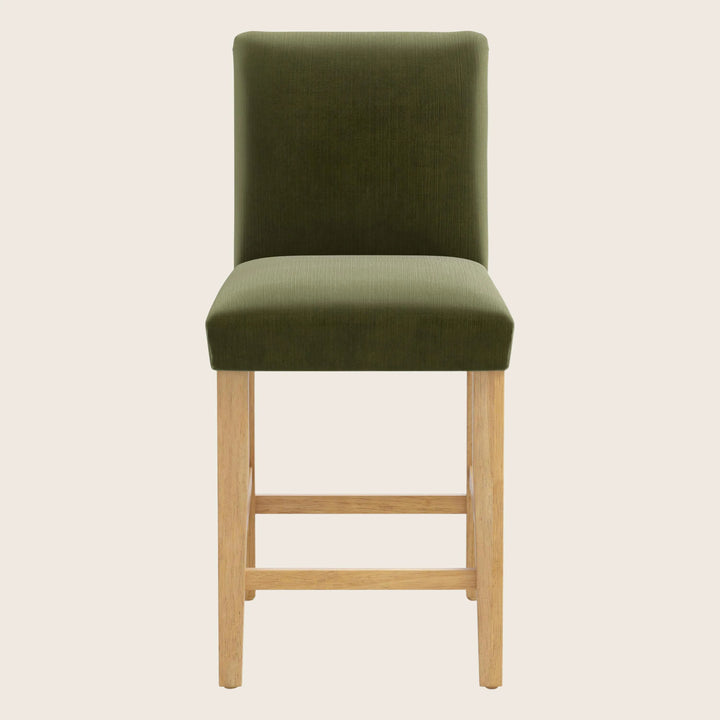 Kristy Counter Stool One Size / Performance Velvet Moss
