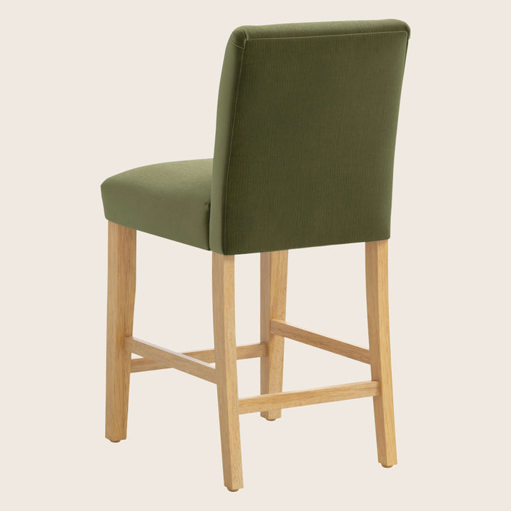 Kristy Counter Stool One Size / Performance Velvet Moss