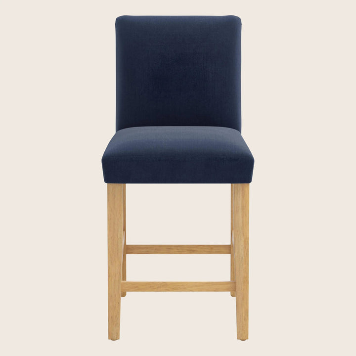 Kristy Counter Stool One Size / Performance Velvet Ocean