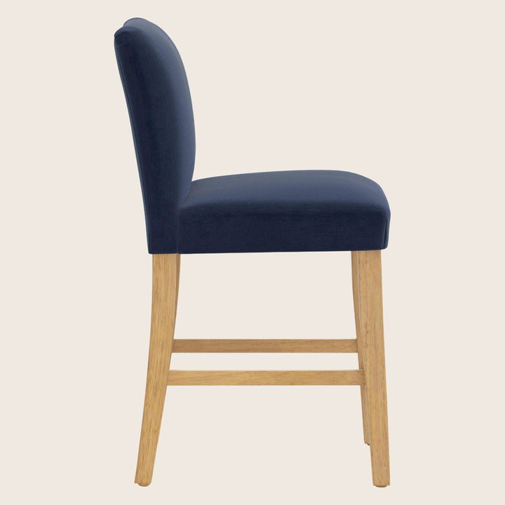 Kristy Counter Stool One Size / Performance Velvet Ocean