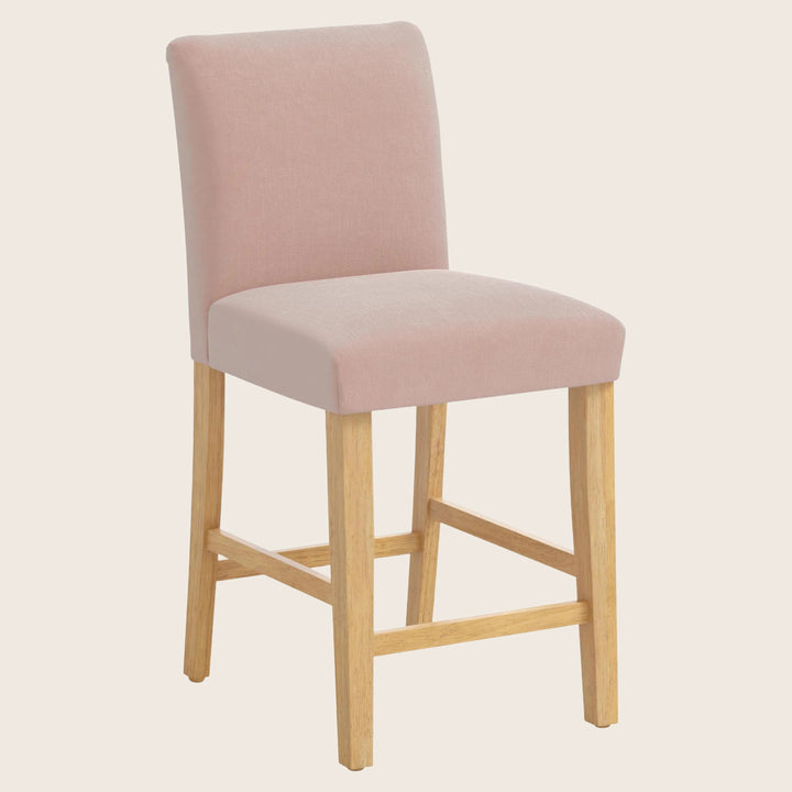 Kristy Counter Stool One Size / Performance Velvet Pink Champagne