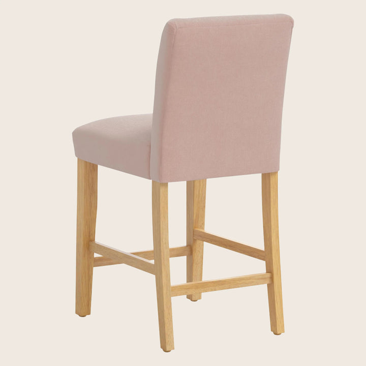 Kristy Counter Stool One Size / Performance Velvet Pink Champagne