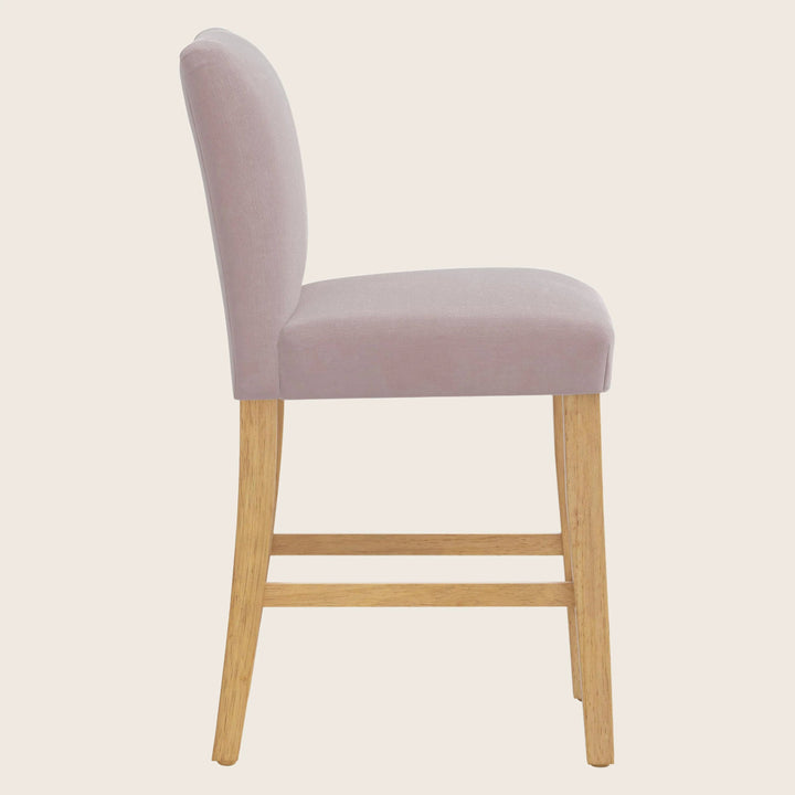 Kristy Counter Stool One Size / Performance Velvet Plum Frost