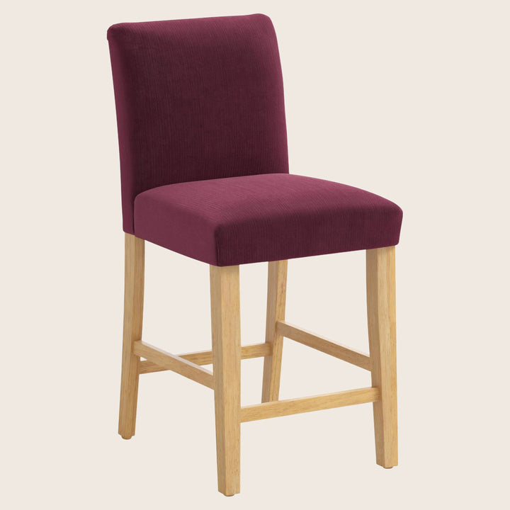 Kristy Counter Stool One Size / Performance Velvet Raisin