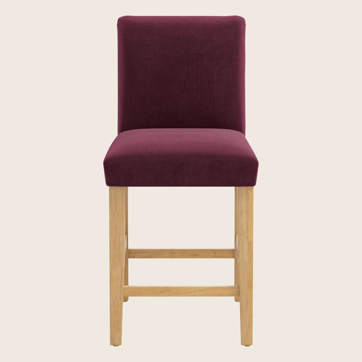 Kristy Counter Stool One Size / Performance Velvet Raisin