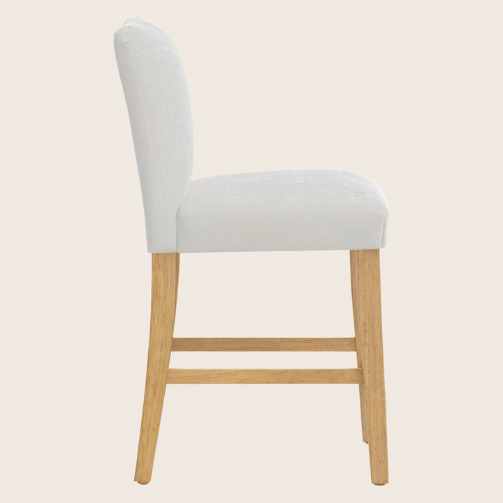 Kristy Counter Stool One Size / Performance Velvet Snow