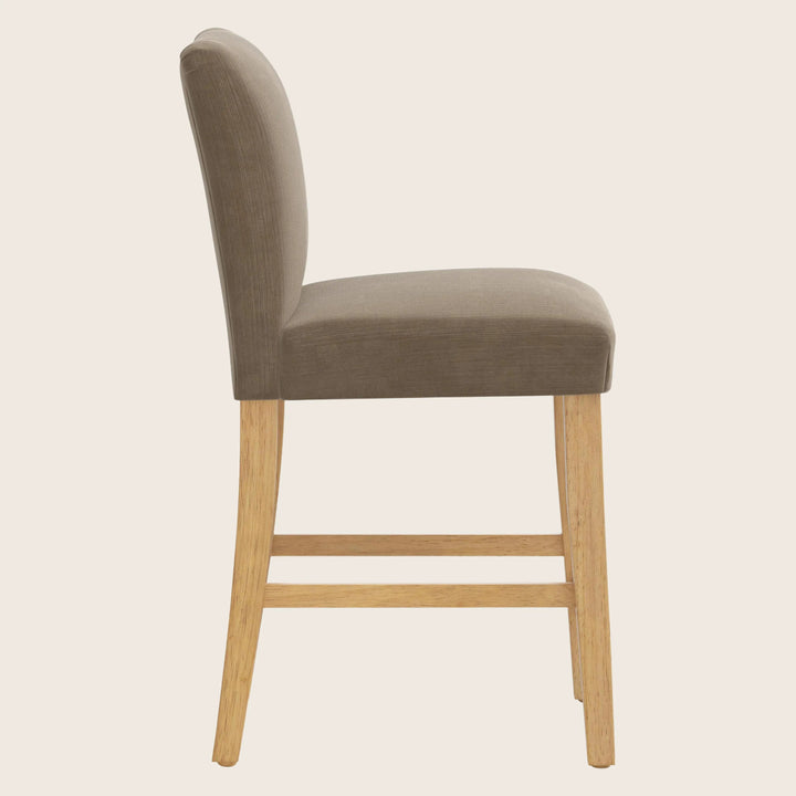 Kristy Counter Stool One Size / Performance Velvet Walnut