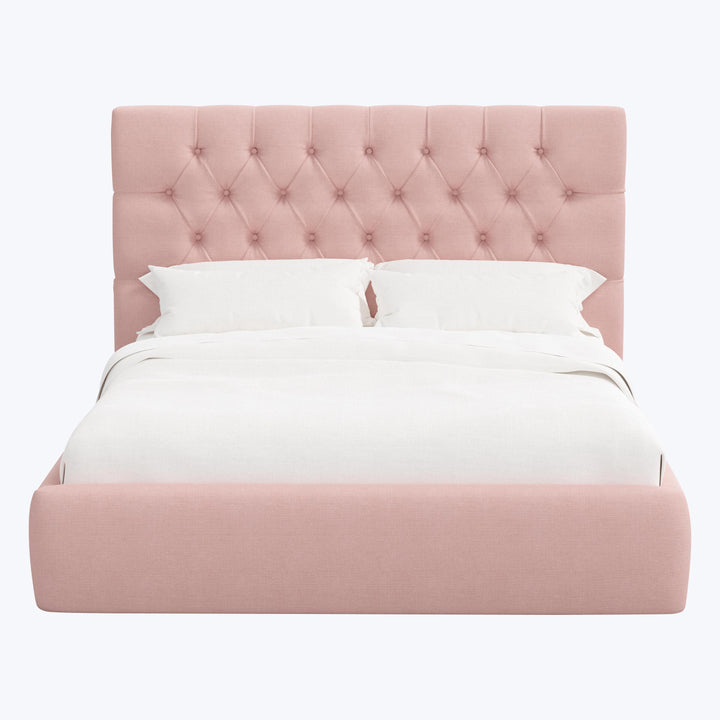 Judith Platform Bed Twin / Linen Blush