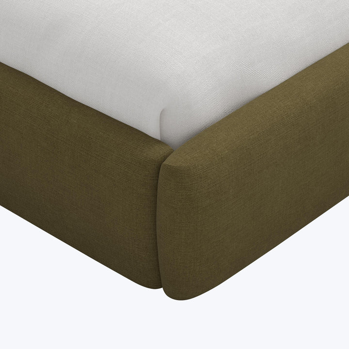 Judith Platform Bed Twin / Linen Olive