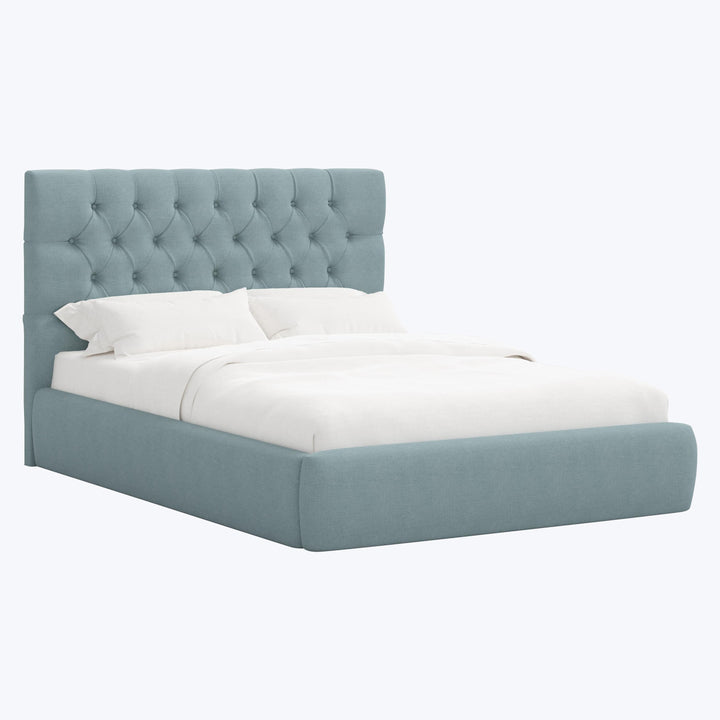 Judith Platform Bed Twin / Linen Seaglass