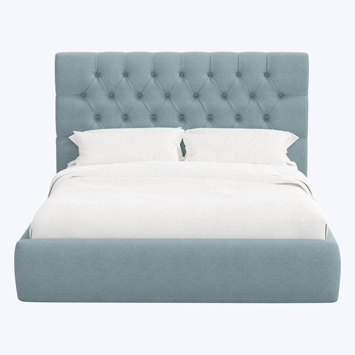 Judith Platform Bed Twin / Linen Seaglass