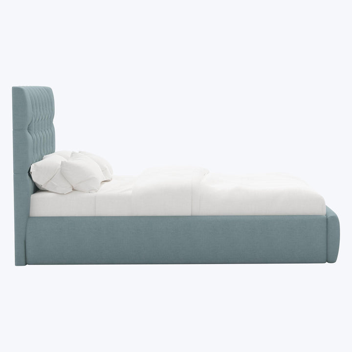Judith Platform Bed Twin / Linen Seaglass
