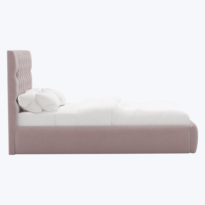 Judith Platform Bed Twin / Performance Velvet Plum Frost