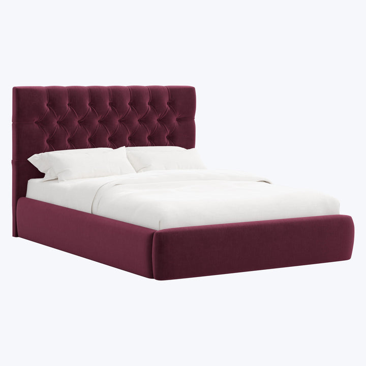 Judith Platform Bed Twin / Performance Velvet Raisin