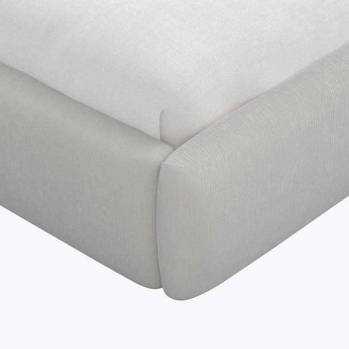 Judith Platform Bed Twin / Performance Velvet Snow