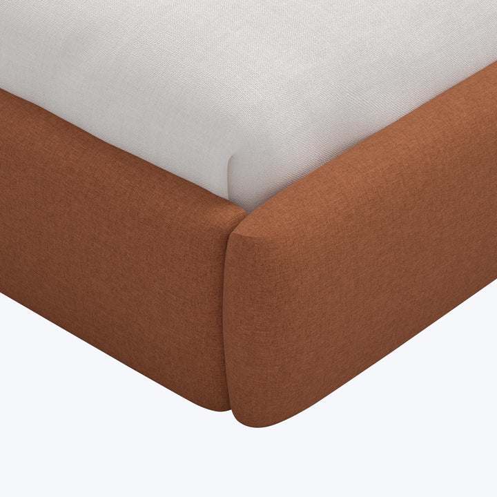 Judith Platform Bed Twin / Zuma Linen Terracotta