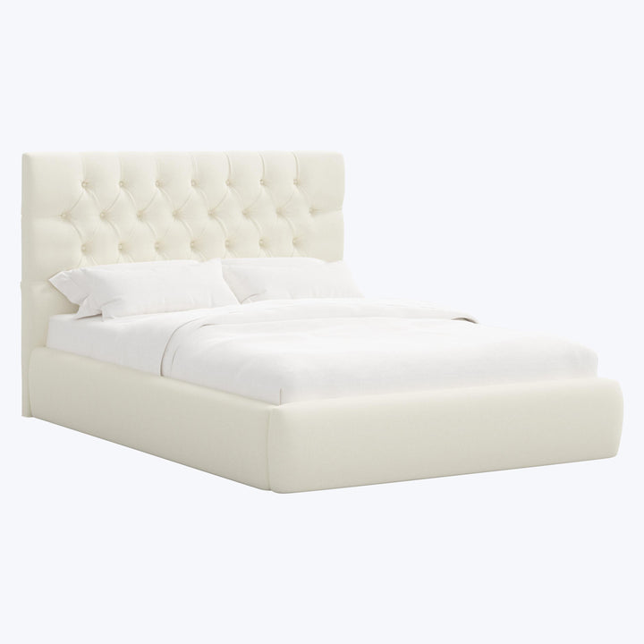 Judith Platform Bed Twin / Zuma Linen White