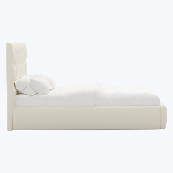 Judith Platform Bed Twin / Zuma Linen White