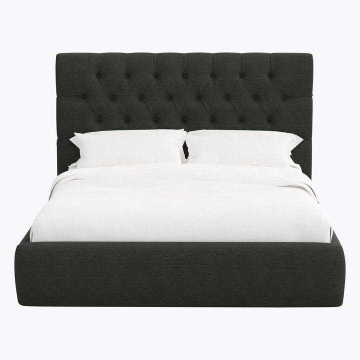 Judith Platform Bed Twin / Zuma Linen Black