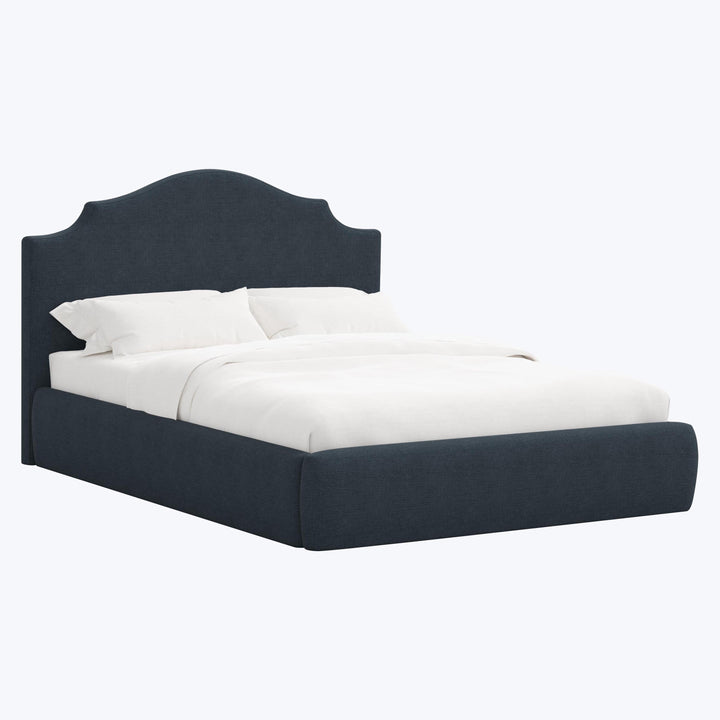 Taryn Platform Bed Twin / Linen Navy