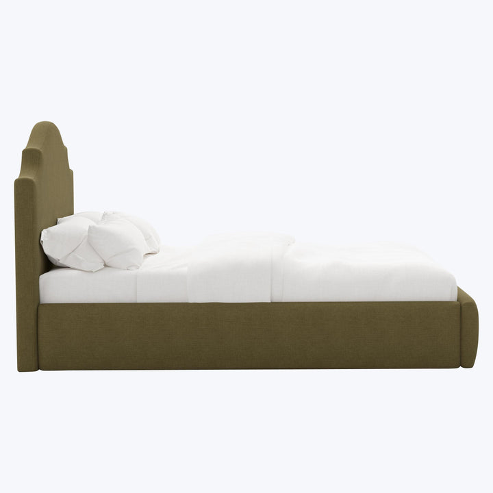 Taryn Platform Bed Twin / Linen Olive