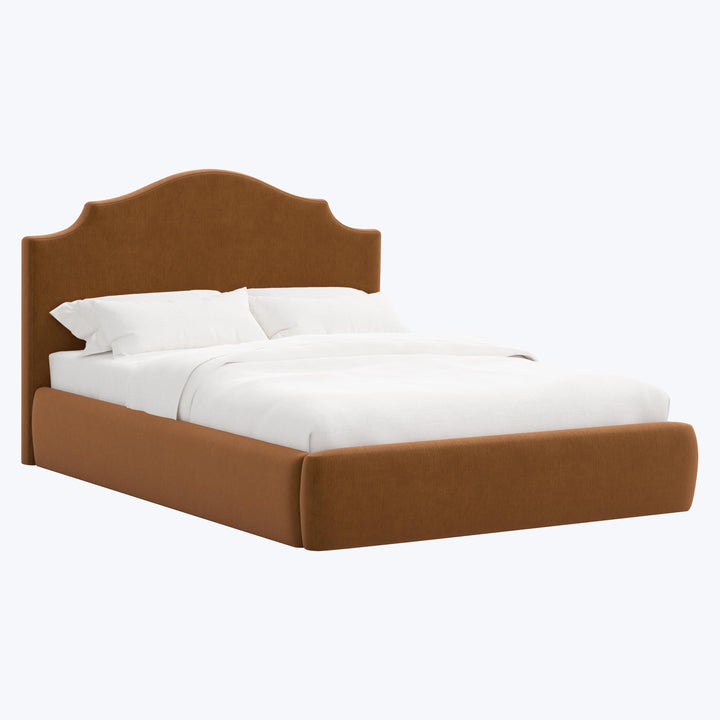 Taryn Platform Bed Twin / Performance Velvet Copper