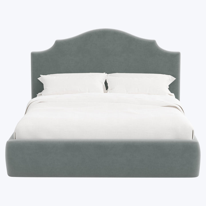 Taryn Platform Bed Twin / Performance Velvet Lichen