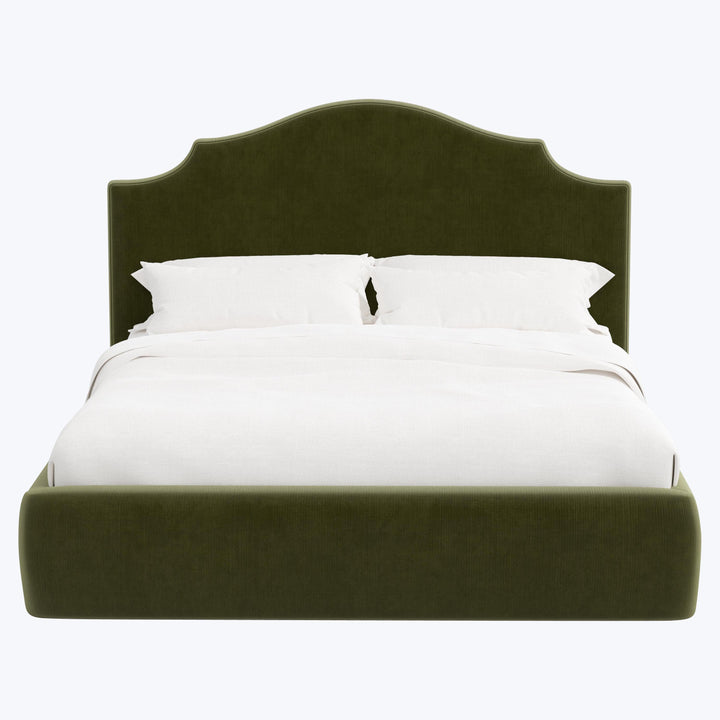 Taryn Platform Bed Twin / Performance Velvet Moss