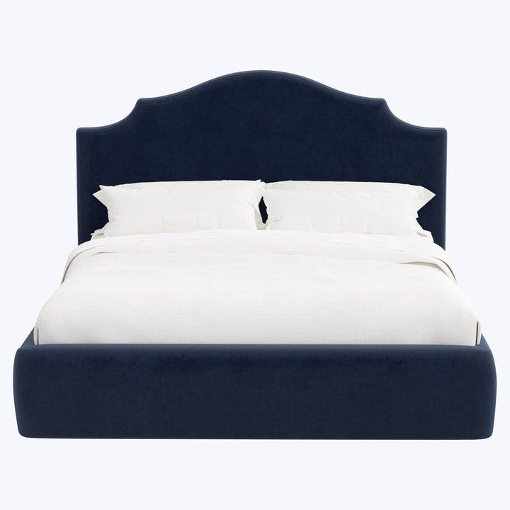 Taryn Platform Bed Twin / Performance Velvet Ocean