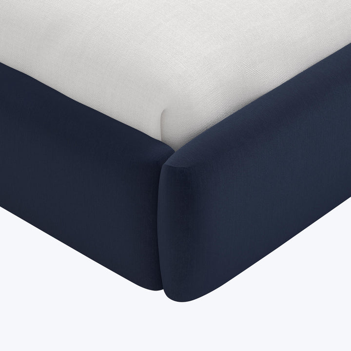 Taryn Platform Bed Twin / Performance Velvet Ocean